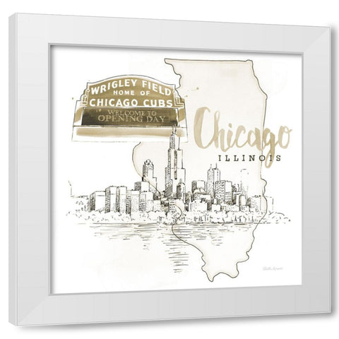 US Cities II White Modern Wood Framed Art Print by Grove, Beth