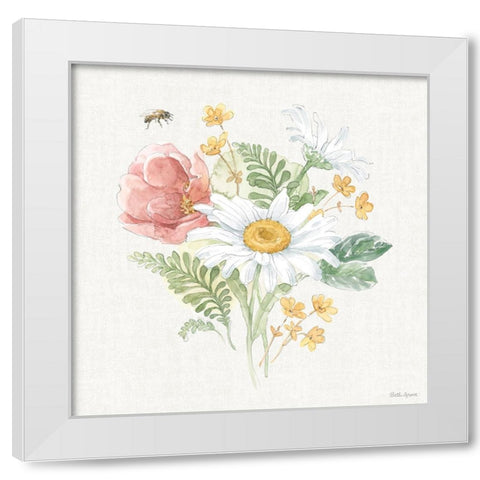 Daisy Days IV White Modern Wood Framed Art Print by Grove, Beth