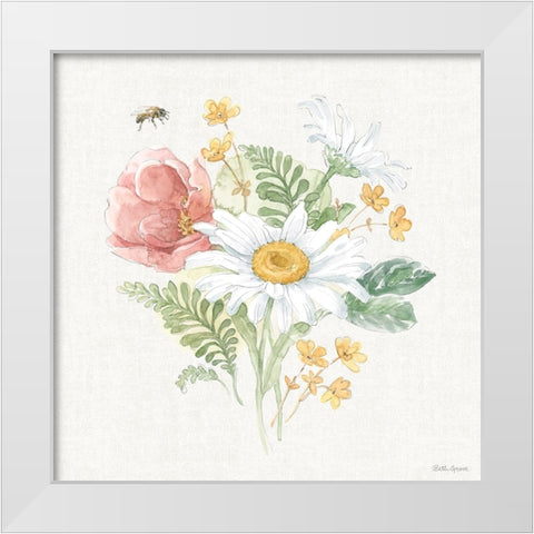 Daisy Days IV White Modern Wood Framed Art Print by Grove, Beth