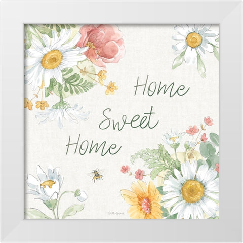 Daisy Days VII White Modern Wood Framed Art Print by Grove, Beth