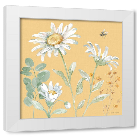 Daisy Days IX White Modern Wood Framed Art Print by Grove, Beth