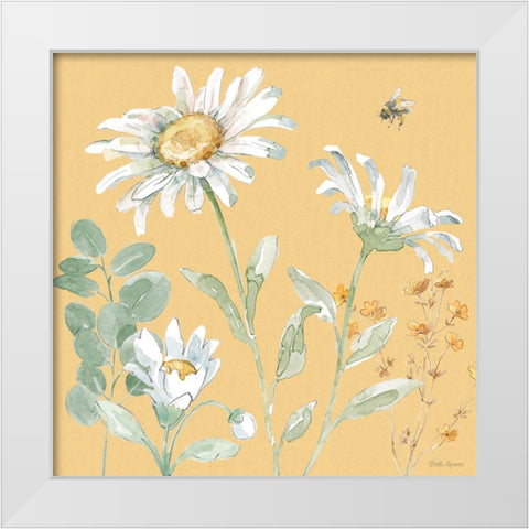 Daisy Days IX White Modern Wood Framed Art Print by Grove, Beth