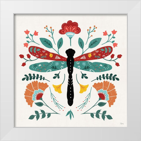 Floral Style IV White Modern Wood Framed Art Print by Charron, Veronique