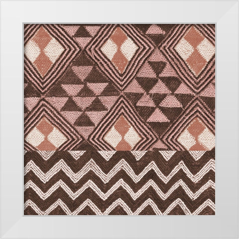 Kuba Cloth Mat II Blush Crop White Modern Wood Framed Art Print by Schlabach, Sue