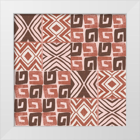 Kuba Dance II Blush White Modern Wood Framed Art Print by Warrick, Cheryl