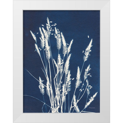 Ornamental Grass III White Modern Wood Framed Art Print by Ferguson, Kathy