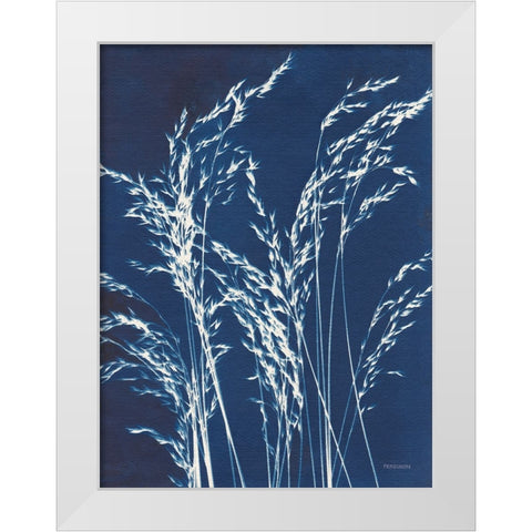 Ornamental Grass V White Modern Wood Framed Art Print by Ferguson, Kathy