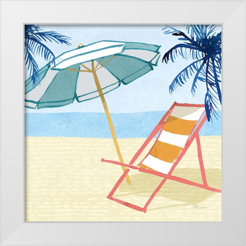 Laguna Lounging II White Modern Wood Framed Art Print by Charro, Mercedes Lopez