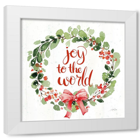 Celebrate the Season Wreath I White Modern Wood Framed Art Print by Pete, Katrina