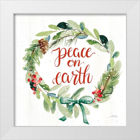 Celebrate the Season Wreath II White Modern Wood Framed Art Print by Pete, Katrina