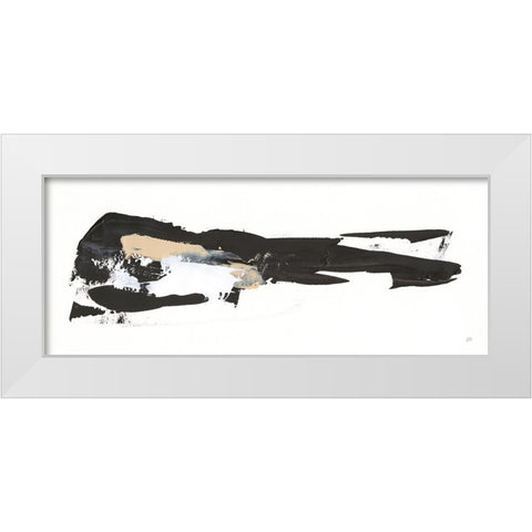 Scraping By IV White Modern Wood Framed Art Print by Paschke, Chris