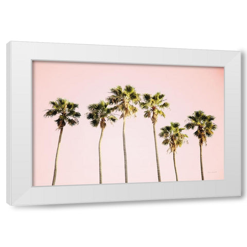 Summer V Pink White Modern Wood Framed Art Print by Marshall, Laura