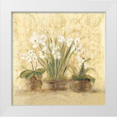 k 8232 Esprit NarcOrch White Modern Wood Framed Art Print by Blum, Cheri