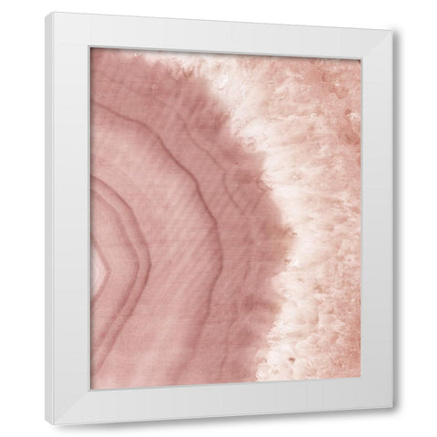 Agate Geode II Blush White Modern Wood Framed Art Print by Wild Apple Portfolio