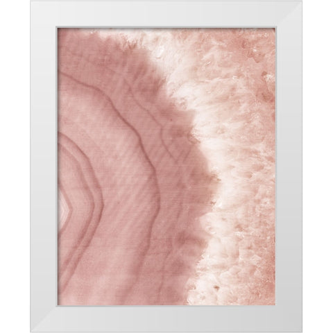 Agate Geode II Blush White Modern Wood Framed Art Print by Wild Apple Portfolio