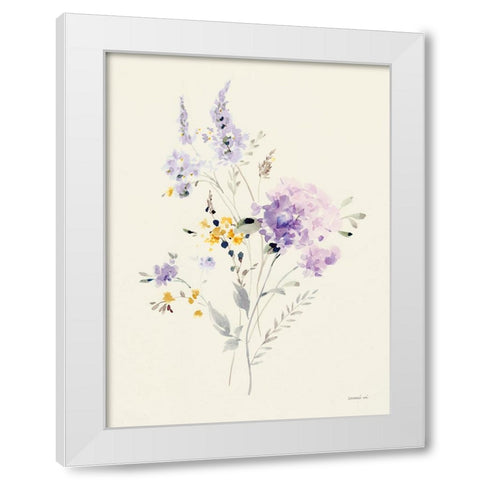 Lilac Season I Pastel White Modern Wood Framed Art Print by Nai, Danhui
