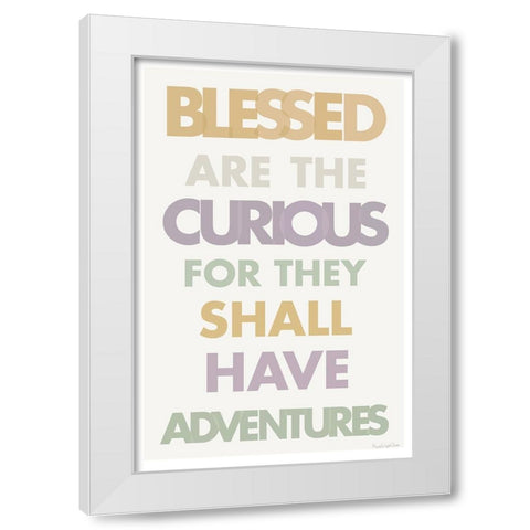 Blessed are the Curious II Pastel White Modern Wood Framed Art Print by Charro, Mercedes Lopez