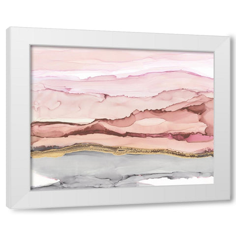 The Vineyard I Blush White Modern Wood Framed Art Print by Paschke, Chris