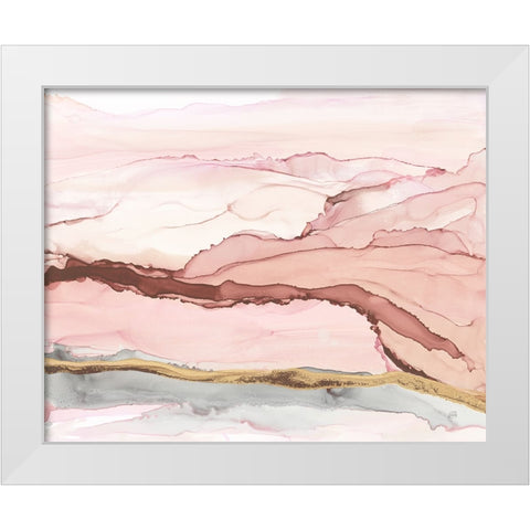 The Vineyard II Blush White Modern Wood Framed Art Print by Paschke, Chris