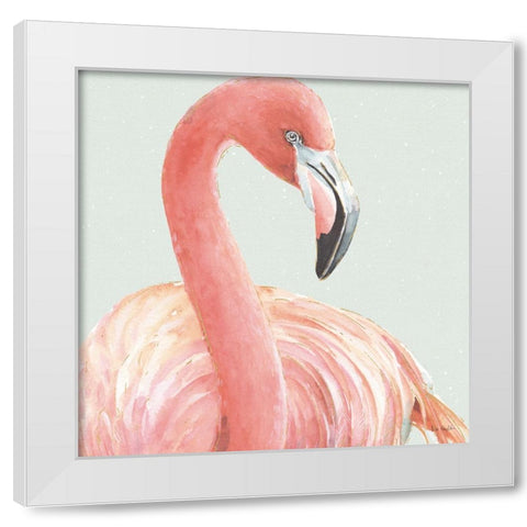 Gracefully Pink II with Green White Modern Wood Framed Art Print by Audit, Lisa