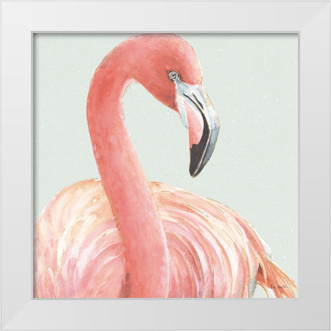 Gracefully Pink II with Green White Modern Wood Framed Art Print by Audit, Lisa