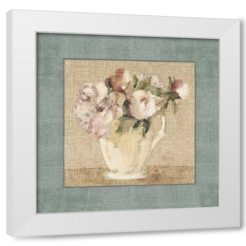Cottage Bouquet III White Modern Wood Framed Art Print by Blum, Cheri