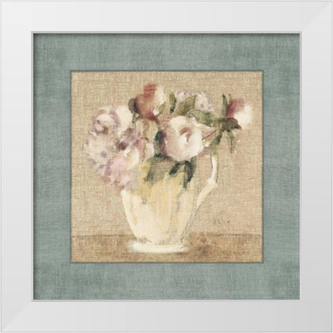 Cottage Bouquet III White Modern Wood Framed Art Print by Blum, Cheri
