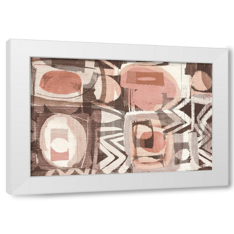 Graphic Abstract III Blush White Modern Wood Framed Art Print by Wild Apple Portfolio