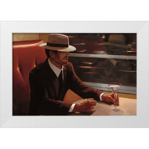 Dry Martini Dining Car White Modern Wood Framed Art Print by Sullivan, Myles