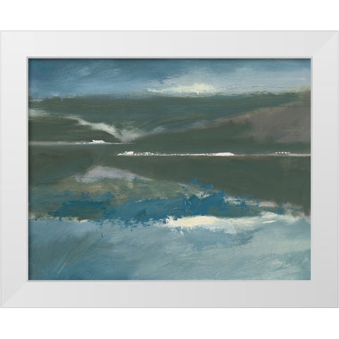October Reflections White Modern Wood Framed Art Print by Wellington Studio