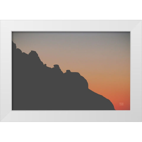 Make Me Your Sunset II White Modern Wood Framed Art Print by Larson, Nathan