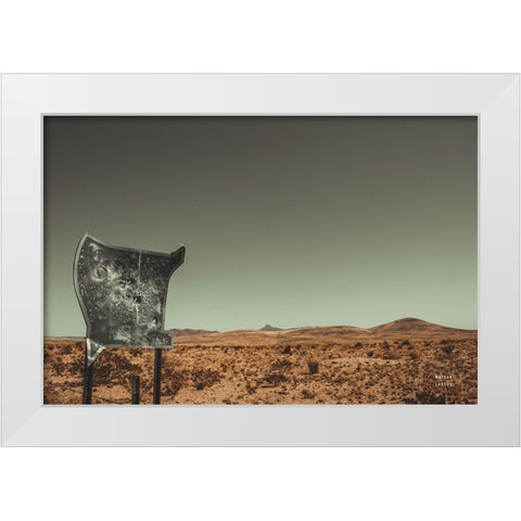 Welcome I White Modern Wood Framed Art Print by Larson, Nathan