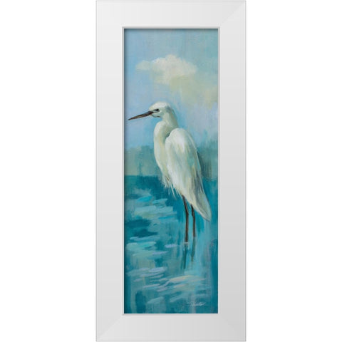 Heron II White Modern Wood Framed Art Print by Vassileva, Silvia