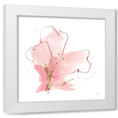Floral Blossom I White Modern Wood Framed Art Print by Paschke, Chris