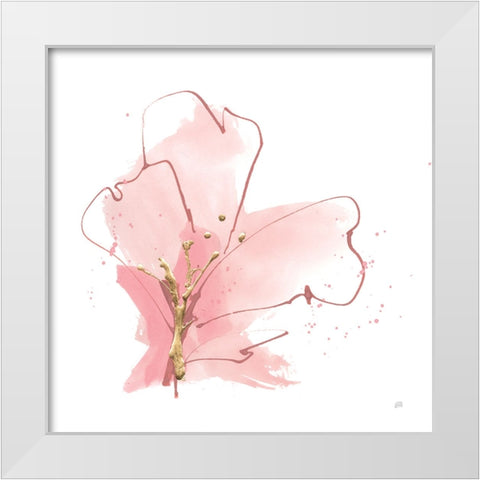 Floral Blossom I White Modern Wood Framed Art Print by Paschke, Chris