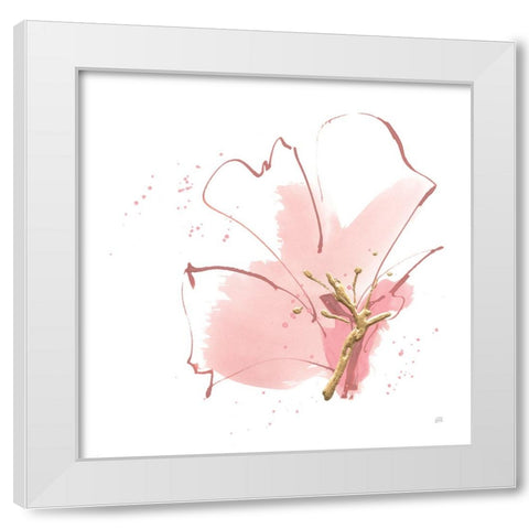Floral Blossom II White Modern Wood Framed Art Print by Paschke, Chris