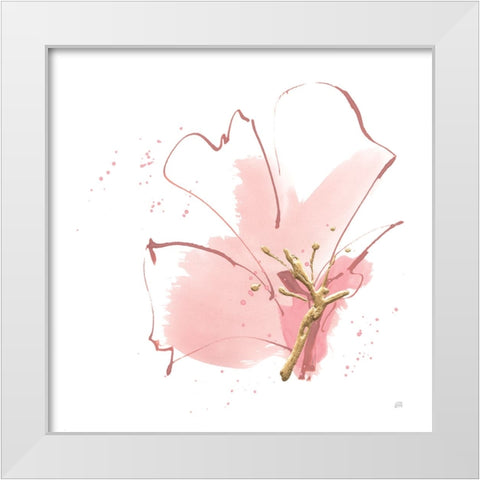 Floral Blossom II White Modern Wood Framed Art Print by Paschke, Chris