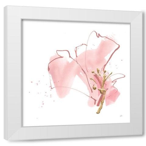 Floral Blossom III White Modern Wood Framed Art Print by Paschke, Chris