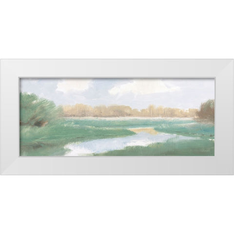 Peaceful Stream White Modern Wood Framed Art Print by Studio, Wellington