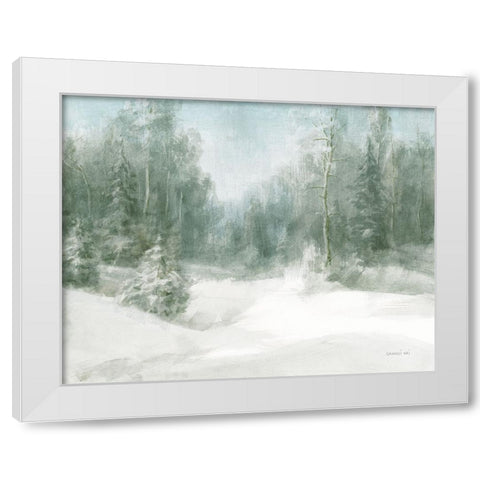 Peaceful Holiday White Modern Wood Framed Art Print by Nai, Danhui