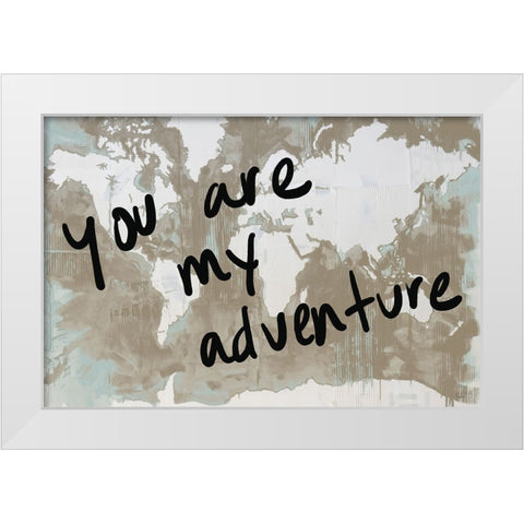 Adventure World White Modern Wood Framed Art Print by Youngstrom, Kent