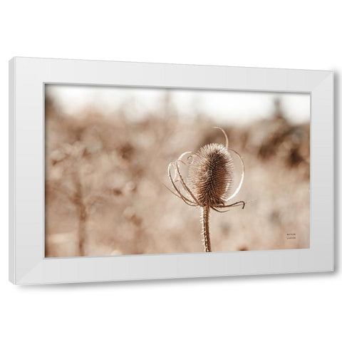 Fall Turns White Modern Wood Framed Art Print by Larson, Nathan