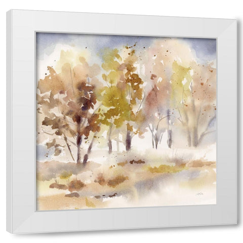 Autumn Grove White Modern Wood Framed Art Print by Pete, Katrina