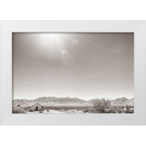 Southwestern Sun White Modern Wood Framed Art Print by Larson, Nathan