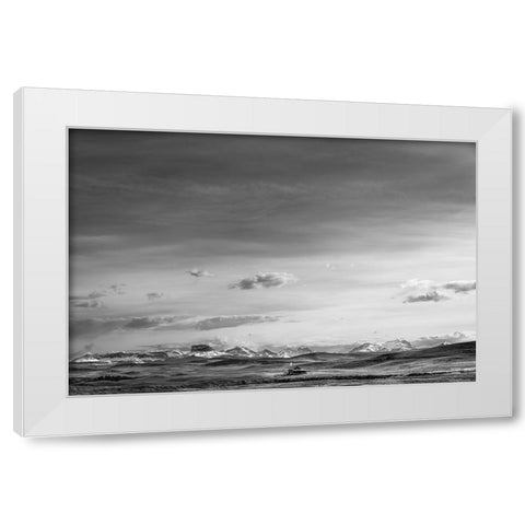 Mountain Cabin I White Modern Wood Framed Art Print by Larson, Nathan