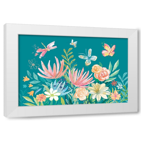 Flower Fun I Dark White Modern Wood Framed Art Print by Urban, Mary