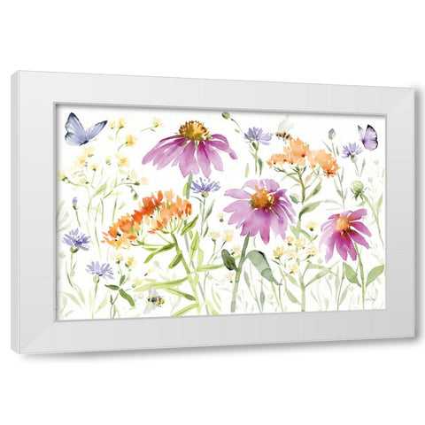 Wild for Wildflowers I White Modern Wood Framed Art Print by Pete, Katrina