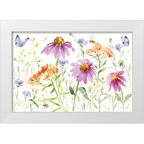 Wild for Wildflowers I White Modern Wood Framed Art Print by Pete, Katrina