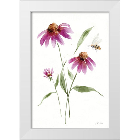 Wild for Wildflowers V White Modern Wood Framed Art Print by Pete, Katrina