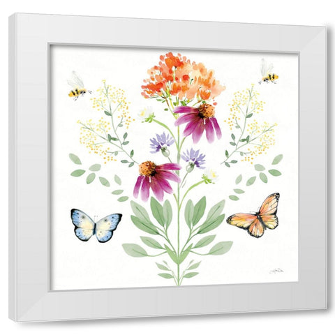 Wild for Wildflowers VIII White Modern Wood Framed Art Print by Pete, Katrina